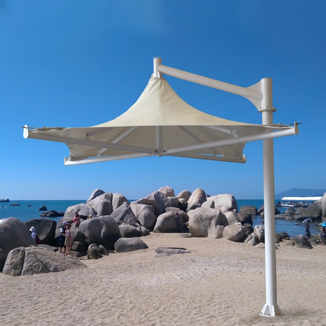 Side Pole Membrane Structure Umbrella