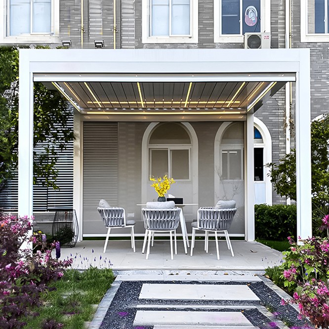 Customized sunshade and rainproof louver pavilion