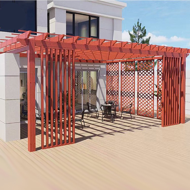 Plant gallery small yard imitation wood grain flower stand