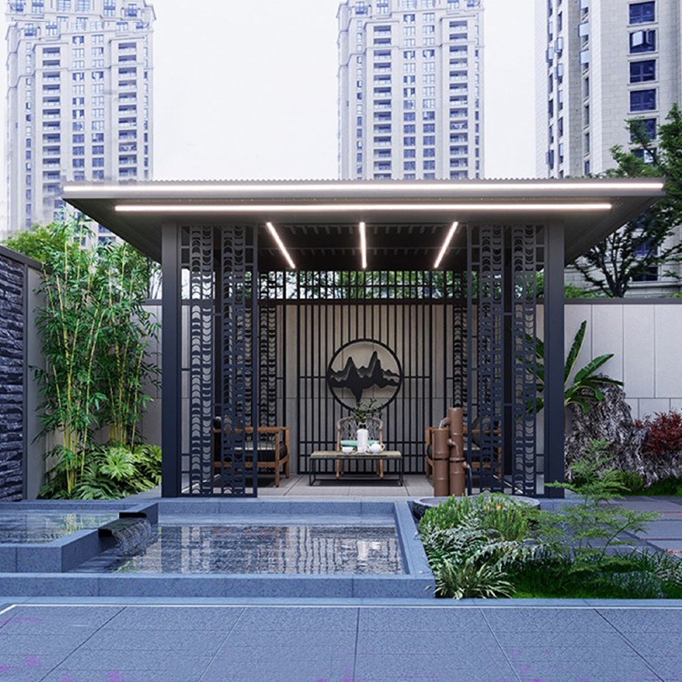 Outdoor garden pavilion awning