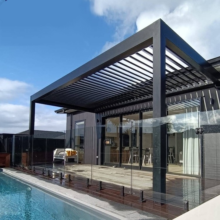 Custom-made garden glazed tile pavilion with anti-corrosion wood-grain imitation for villas 