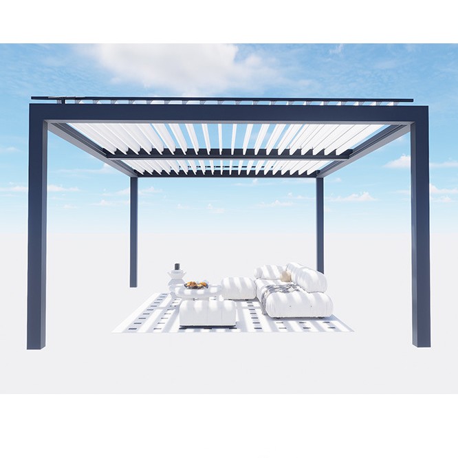 Aluminum alloy electric flip louver European-style custom heat-insulating pavilion 