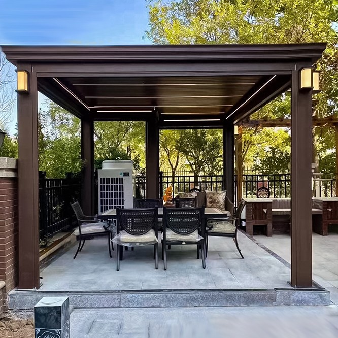 New Chinese-style pavilion with a roof garden 